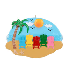 Load image into Gallery viewer, Personalized Christmas Gift Ornament Sand Chair Family 5
