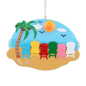 Customize Christmas Gift Christmas Tree Decoration Ornament Sand Chair Family 6