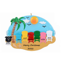 Load image into Gallery viewer, Personalized Christmas Ornament Sand Chair Family 6
