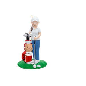 Personalized Christmas Sport Ornament Golf Girl