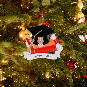 Personalized Christmas Gift Graduate Celebration Ornament