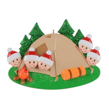Load image into Gallery viewer, Customized Christmas Ornament Camp Out Family 5
