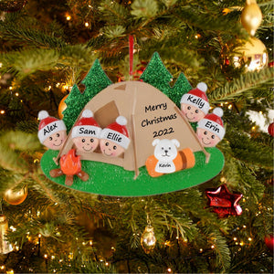 Personalized Christmas Tree Decoration Ornament Christmas Gift Camp Out Family 5