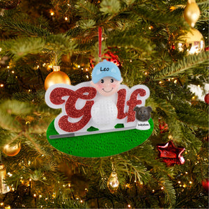 Personalized Christmas Gift Sport Ornament Golf Friend