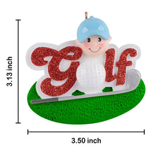 Load image into Gallery viewer, Personalized Christmas Gift Sport Ornament Golf Friend
