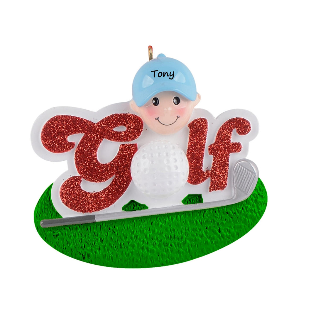 Customized Christmas Sport Ornament Golf Friend