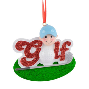 Customized Christmas Sport Ornament Golf Friend