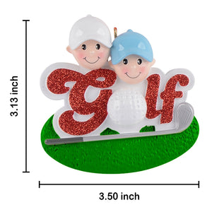 Customized Gift Christmas Sport Ornament Golf Friend of 2