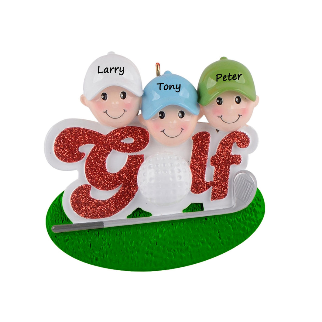Customize Christmas Gift Christmas Tree Decoration Sport Ornament Golf Friend of 3