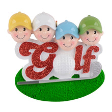 Load image into Gallery viewer, Customized Christmas Sport Ornament Golf Friend of 4
