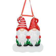 Load image into Gallery viewer, Customize Christmas Ornament Gnomes Family of 2
