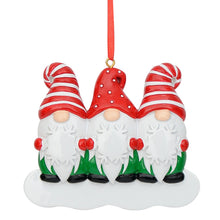 Load image into Gallery viewer, Customize Family Gift Christmas Ornament Gnomes Family of 3
