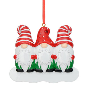 Customize Christmas Ornament Gnomes Family of 3