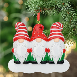 Customize Family Gift Christmas Ornament Gnomes Family of 3
