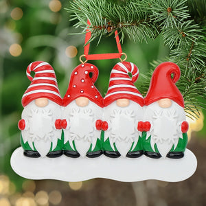 Customize Christmas Family Ornament Gift Gnomes Family 4