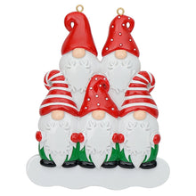 Load image into Gallery viewer, Personalized Gift Christmas Decoration Ornament Gnomes Family 5
