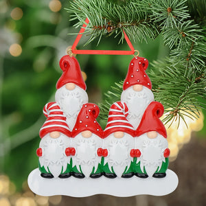 Customize Christmas Family Gift Ornament Gnomes Family 6