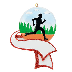 Personalized Christmas Sport Ornament Jogging Boy