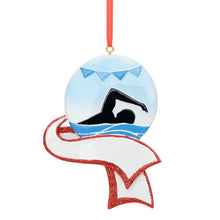 Load image into Gallery viewer, Personalized Christmas Sport Ornament Swimming

