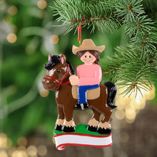 Load image into Gallery viewer, Personalized Christmas Sport Ornament Ridding Girl
