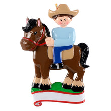 Load image into Gallery viewer, Personalized Christmas Sport Ornament Ridding Boy
