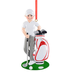 Personalized Christmas Sport Ornament Golf Boy