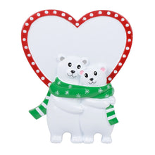Load image into Gallery viewer, Personalized Christmas Ornament Polar Bear Table Top Family 2

