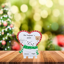 Load image into Gallery viewer, Customize Gift Christmas Decaration Table top Polar Bear Family 2
