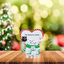 Load image into Gallery viewer, Personalized Gift Christmas Decoation Ornament Polar Bear Table Top Family 3
