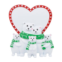 Load image into Gallery viewer, Personalized Christmas Gift Table Top Decoration Polar Bear Family 5
