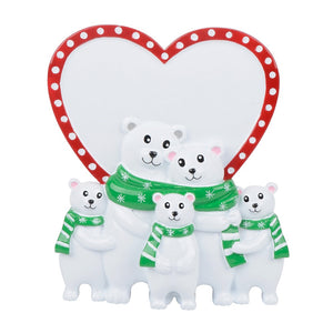 Personalized Christmas Gift Table Top Decoration Polar Bear Family 5