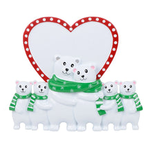 Load image into Gallery viewer, Personalized Christmas Ornament Polar Bear Table Top Family 6
