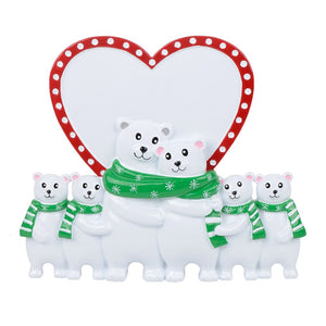 Customize Table Top Decoration Christmas Ornament Polar Bear Family 6