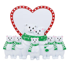 Load image into Gallery viewer, Personalized Christmas Ornament Polar Bear Table Top Family 7
