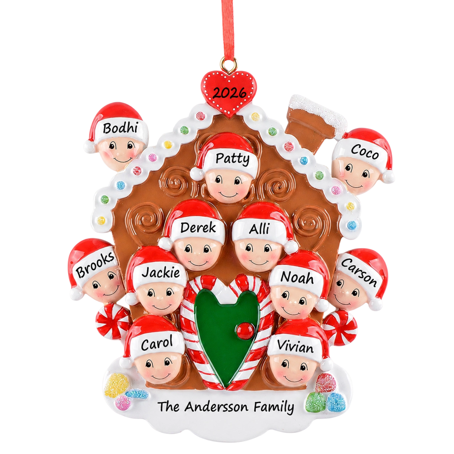 Personalized penguin family Christmas ornament